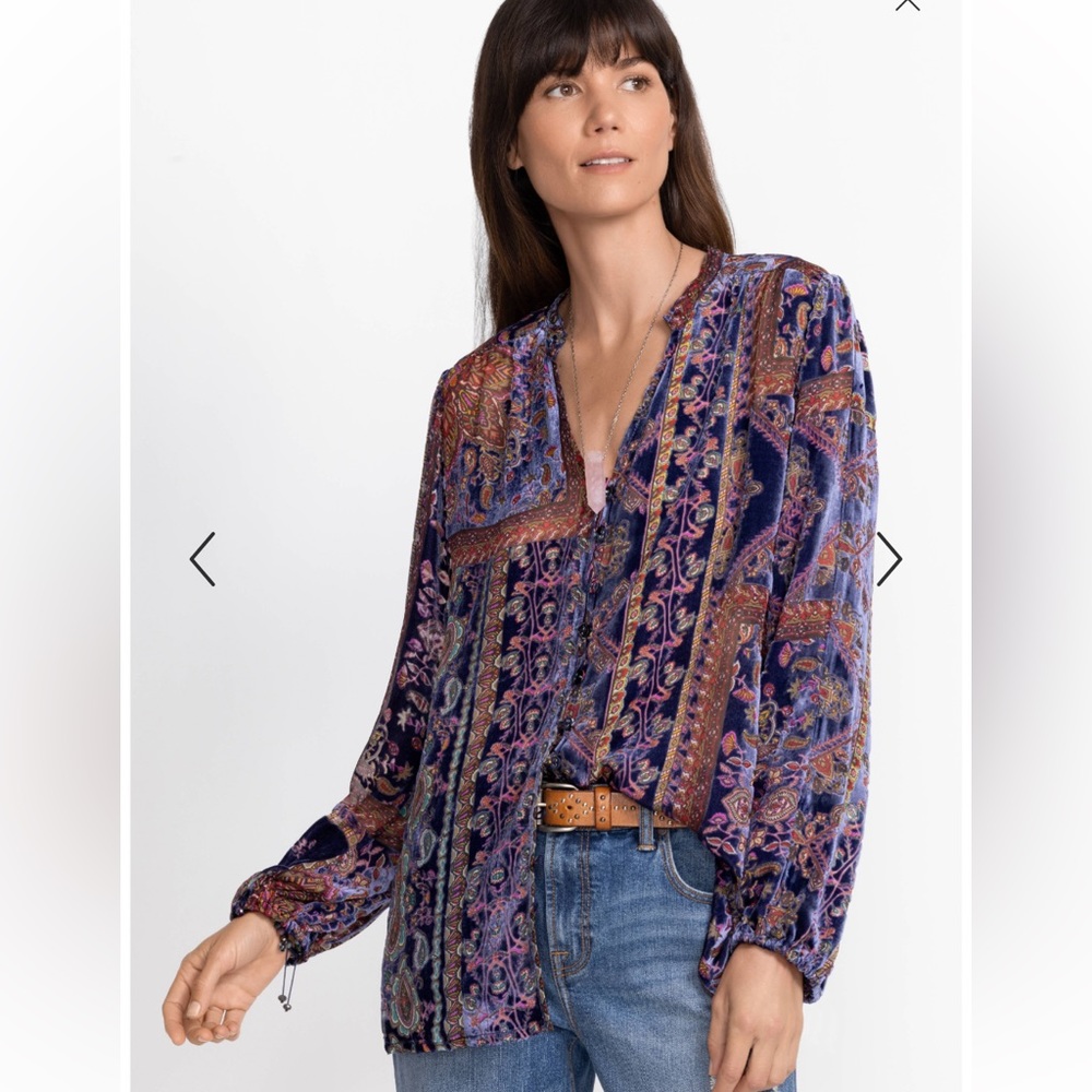 Johnny Was Omo Burnout Lydia Blouse - medium